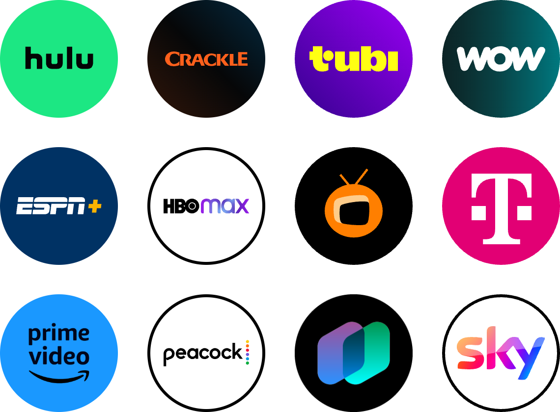 Streaming services available through OnlyPN